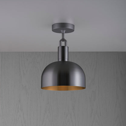 Forked Shade Semi Flush Mount Ceiling Light in Detail.