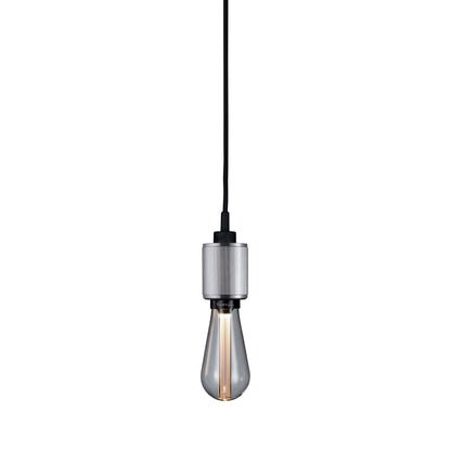 Heavy Metal Pendant Light in Steel (Linear-knurl).