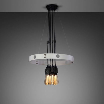 Hero Light Chandelier in Stone/Smoked Bronze.