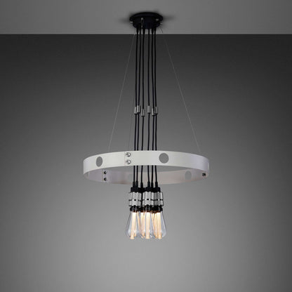 Hero Light Chandelier in Stone/Steel