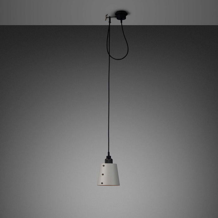Hooked Pendant Light in Stone/Smoked Bronze (Small).
