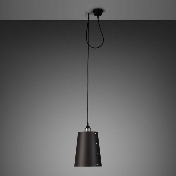 Hooked Pendant Light in Graphite/Steel (Large).