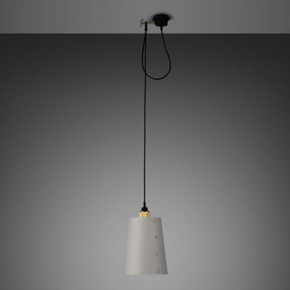 Hooked Pendant Light in Stone/Brass (Large).