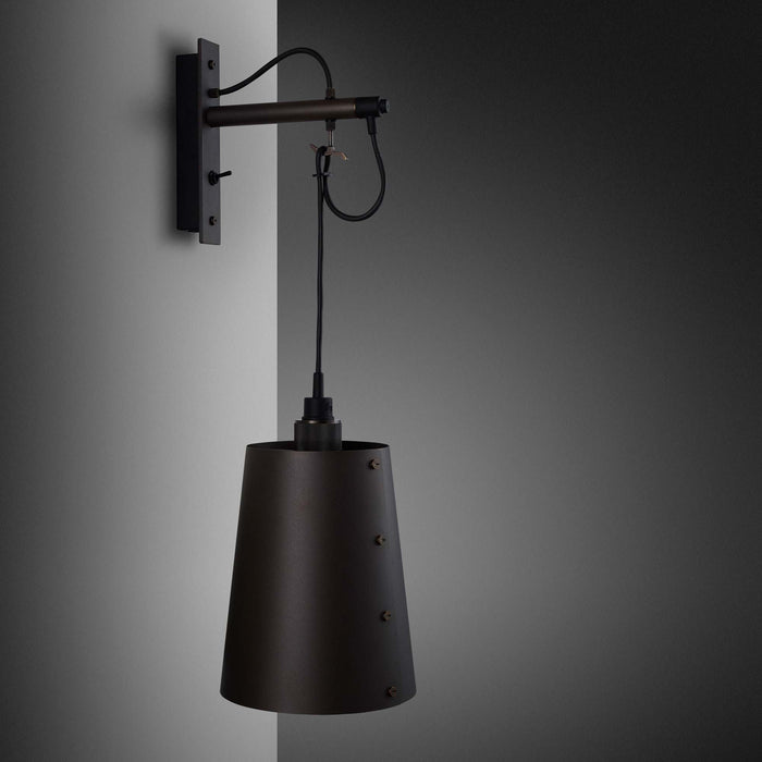 Hooked Wall Light in Graphite/Smoked Bronze (Large).