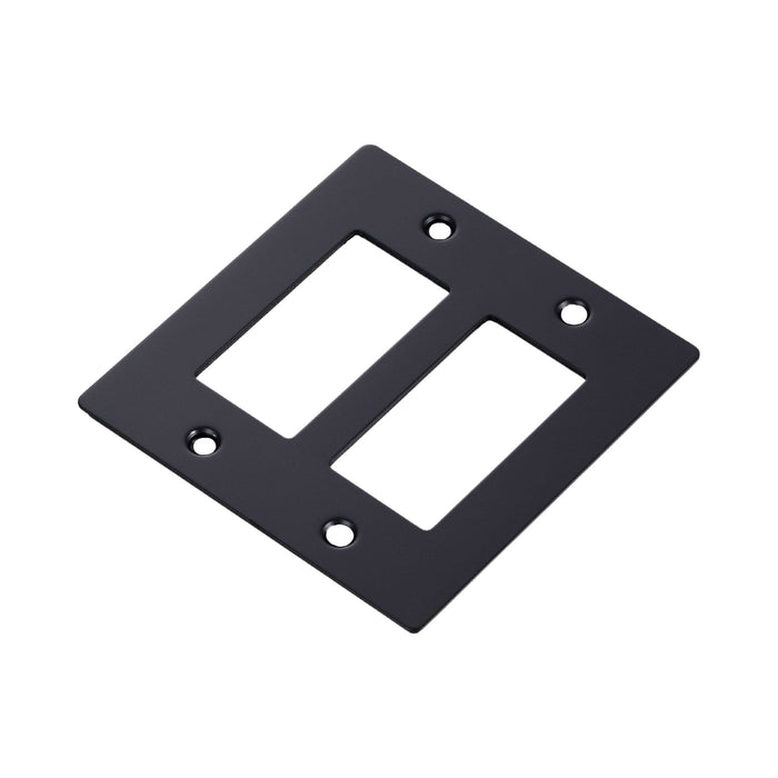 Wall Plate in Black/Without Logo (2-Gang).