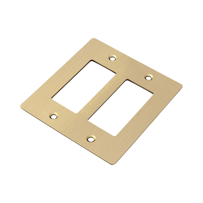 Wall Plate in Brass/Without Logo (2-Gang).