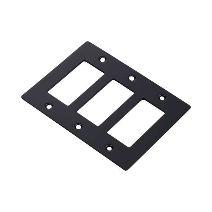 Wall Plate in Black/Without Logo (3-Gang).