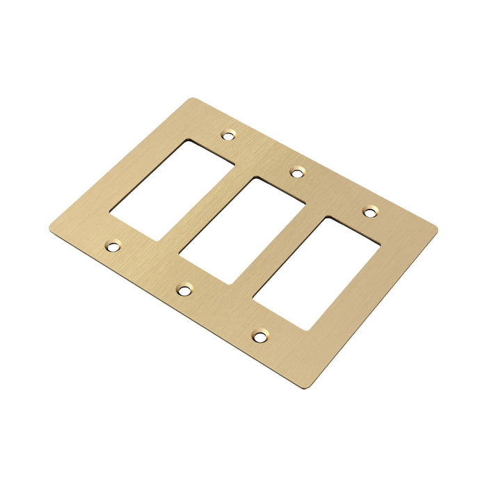Wall Plate in Brass/Without Logo (3-Gang).