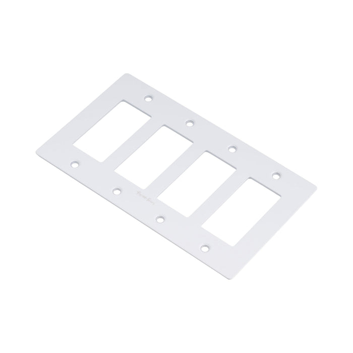 Wall Plate in White/Logo (4-Gang).