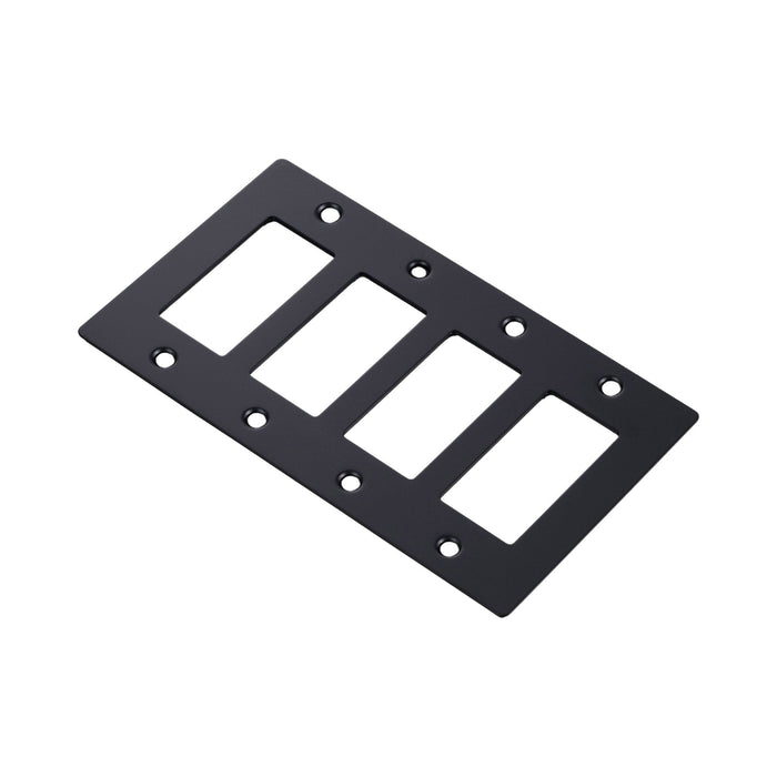 Wall Plate in Black/Without Logo (4-Gang).