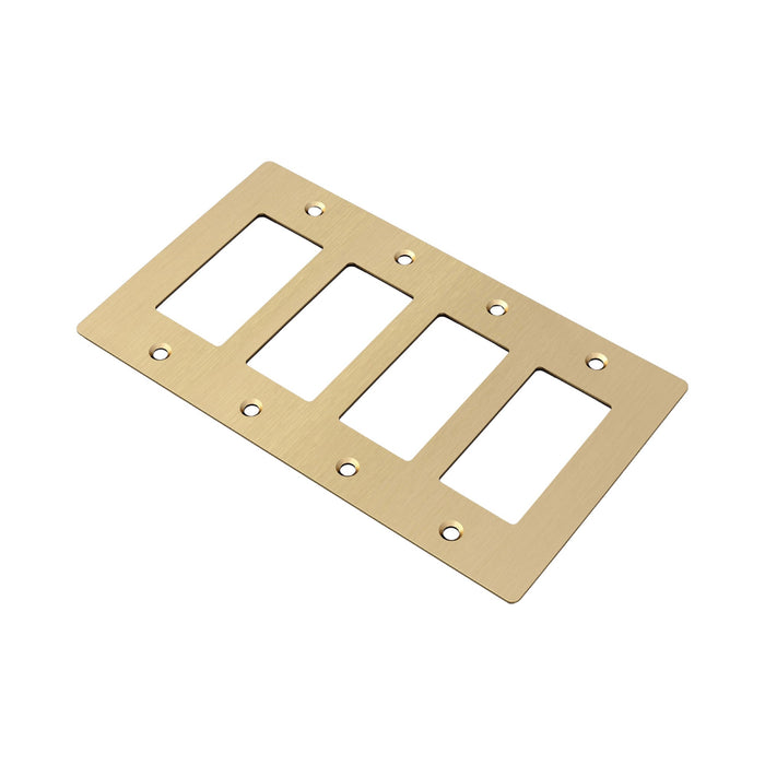 Wall Plate in Brass/Without Logo (4-Gang).