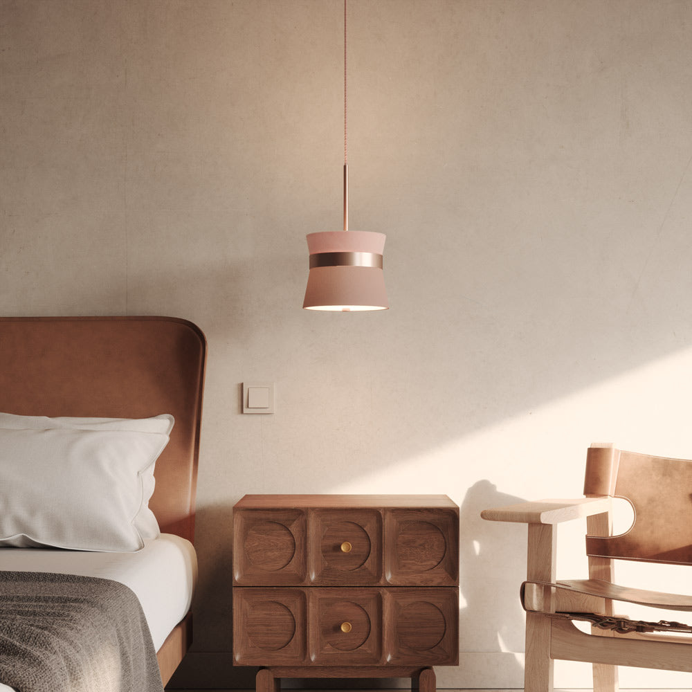 Caramelo Pendant Light in bedroom.