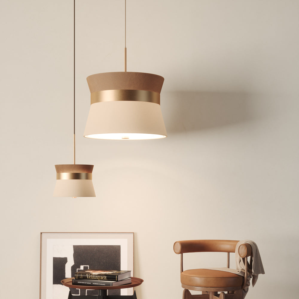 Caramelo Pendant Light in living room.