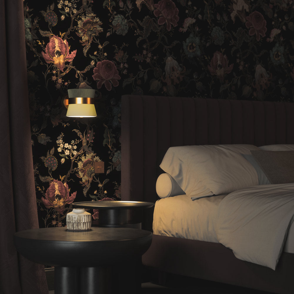 Caramelo Wall Light in bedroom.