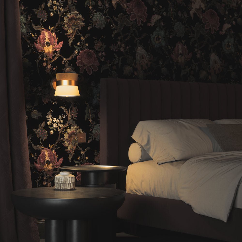 Caramelo Wall Light in bedroom.