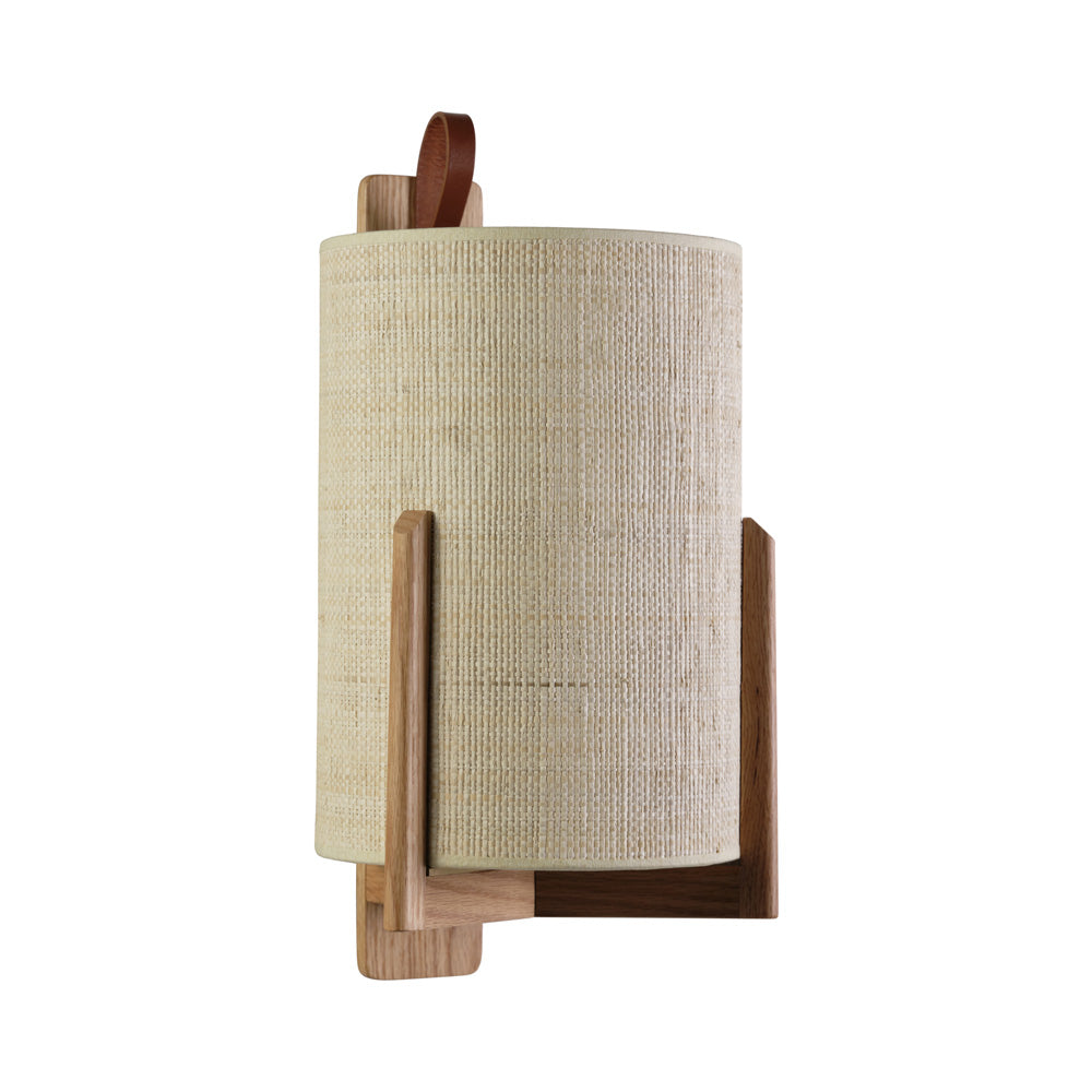 Greta Wall Light in Natural Oak/White.