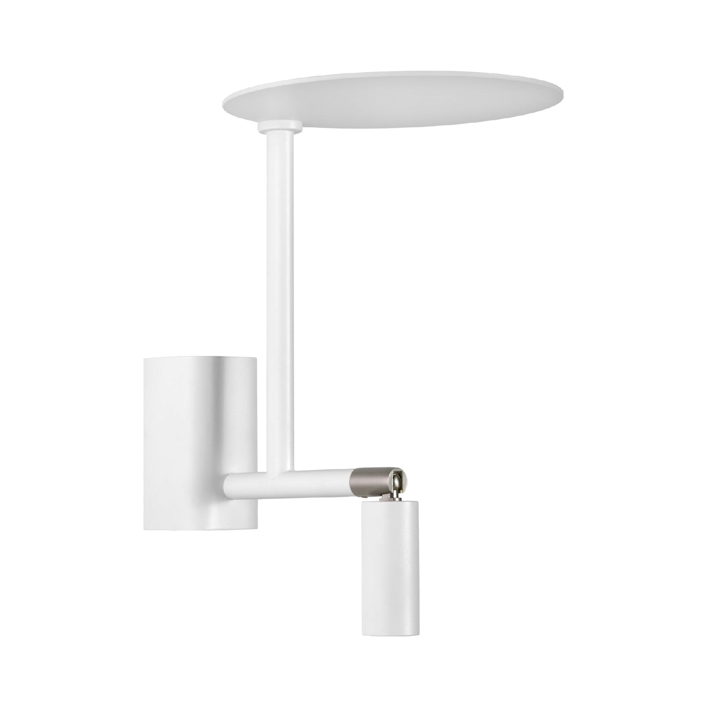 Kelly LED Wall Light in White/Nickel.