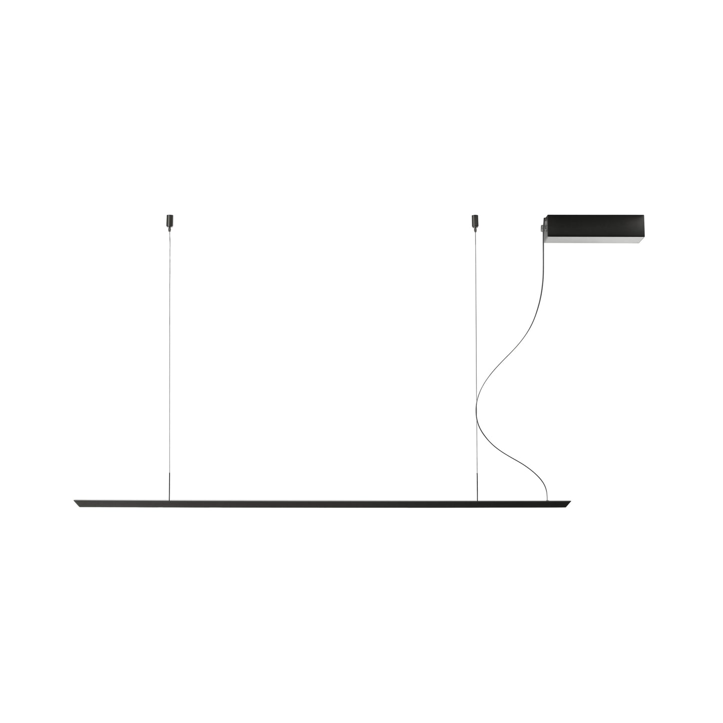 Lineal LED Pendant Light in Matt Nickel (Small).