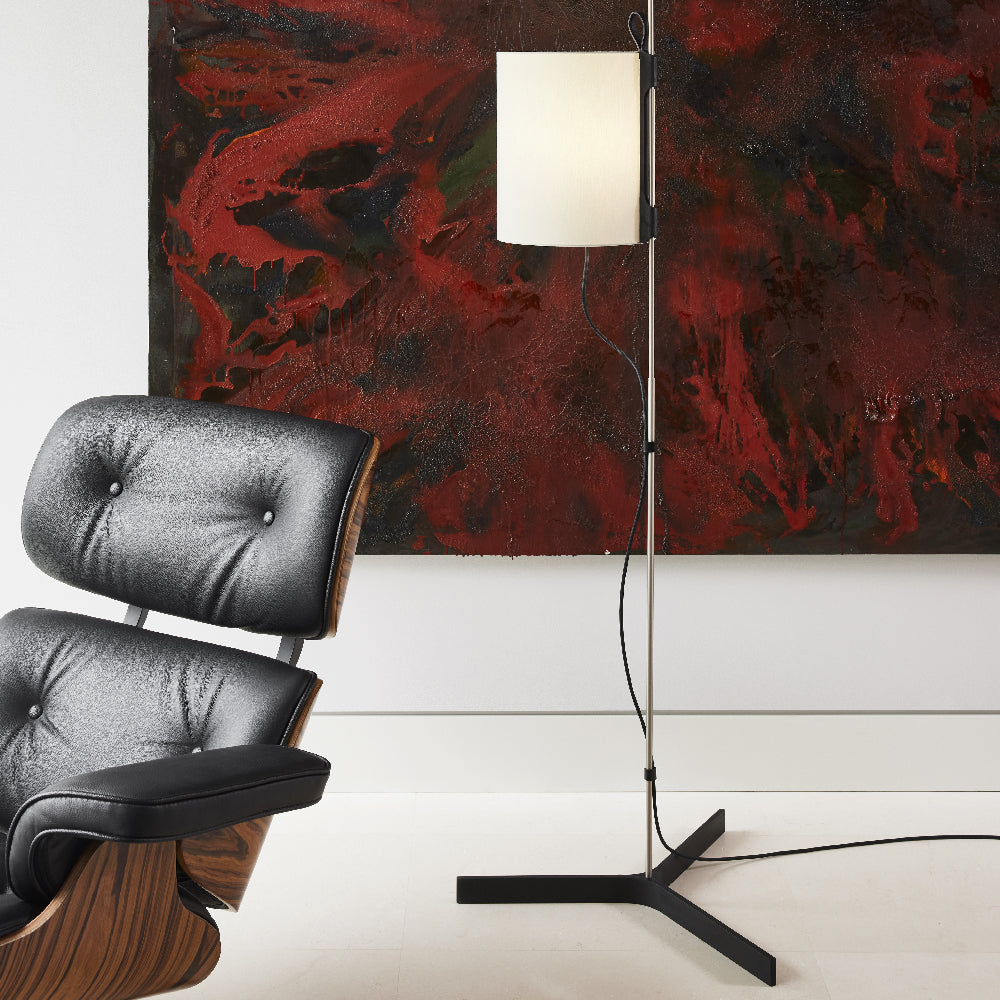 Magnetic Floor Lamp in living room.