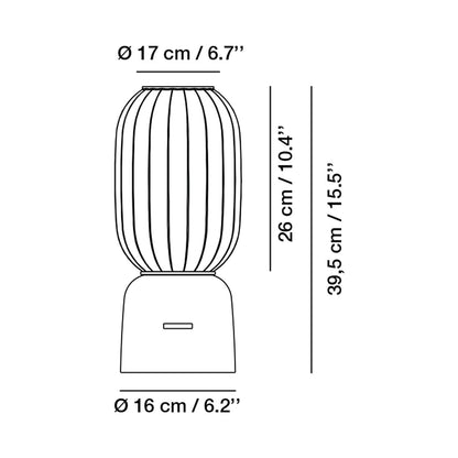 Mei Table Lamp - line drawing.