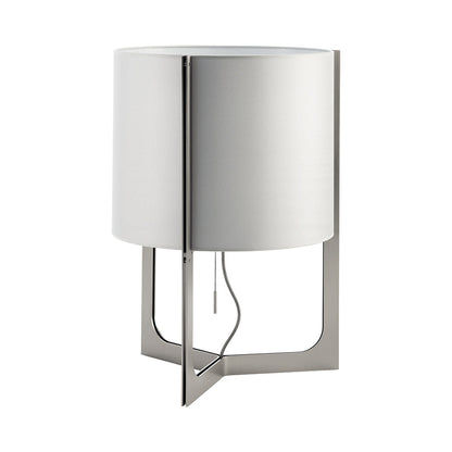 Nirvana Table Lamp in Matt Nickel (Metallic Grey Shade) (Medium).