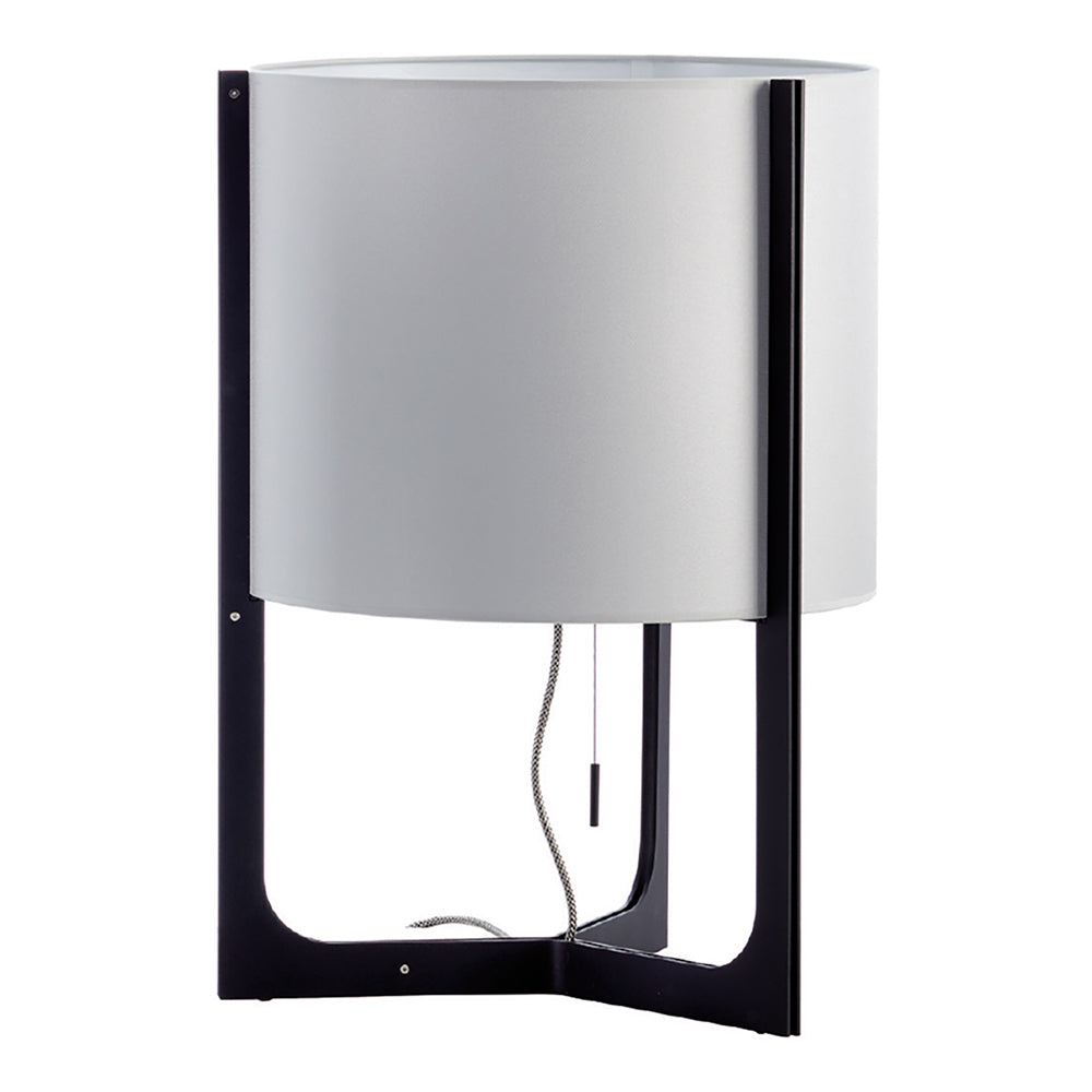 Nirvana Table Lamp in Black (Metallic Grey Shade) (Large).