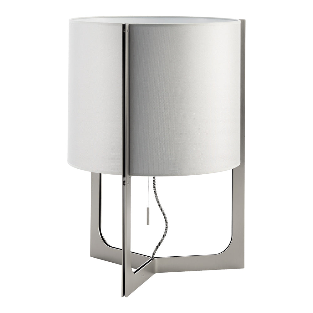 Nirvana Table Lamp in Matt Nickel (Metallic Grey Shade) (Large).