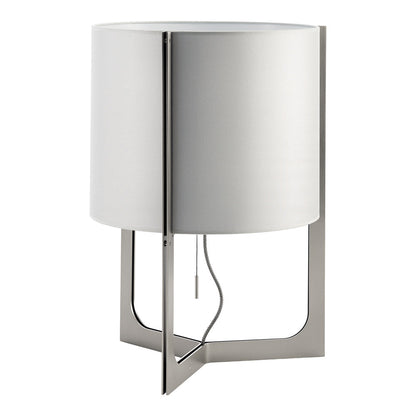 Nirvana Table Lamp in Matt Nickel (Metallic Grey Shade) (Large).