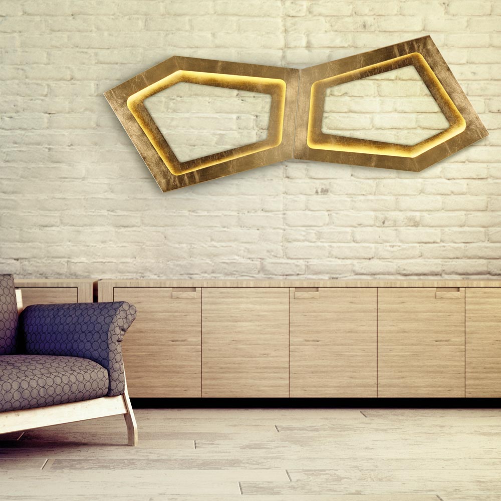 Nura LED Wall Light in living room.