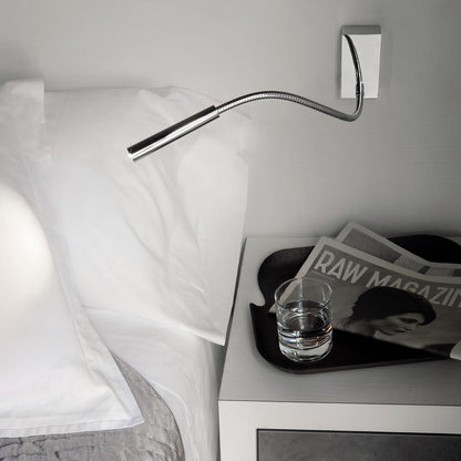 Oliver LED Wall Light in bedroom.