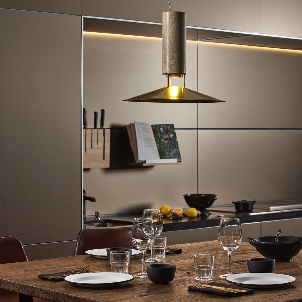 Rebound Pendant Light in dining room.