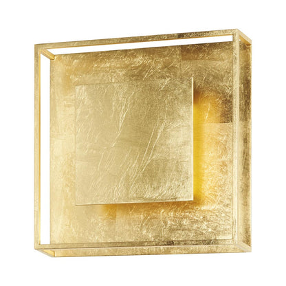 Yoko LED Wall Light in Gold Leaf.
