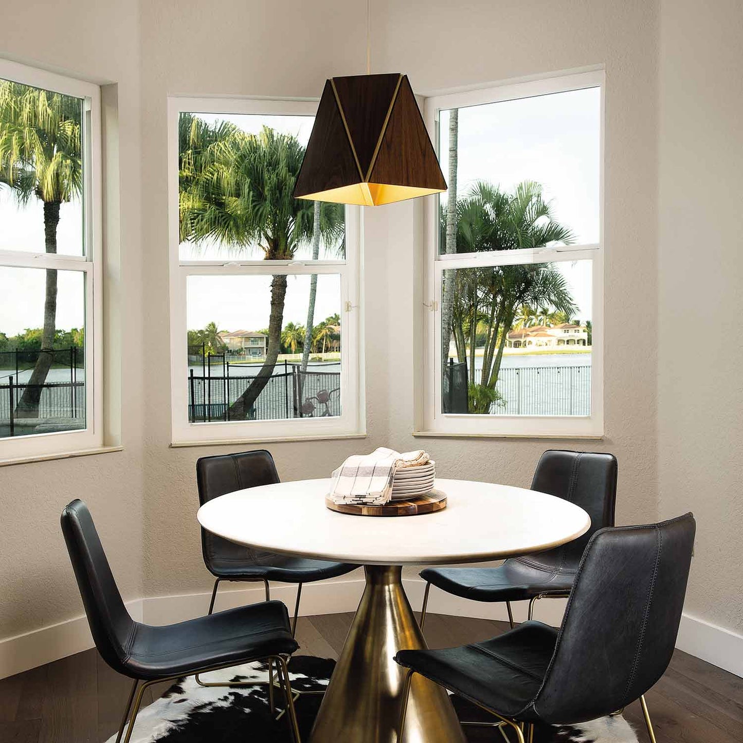 Calx Pendant Light in dining room.