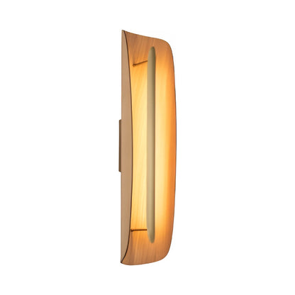 Grata Wall Light in White Oak (Brushed Brass).