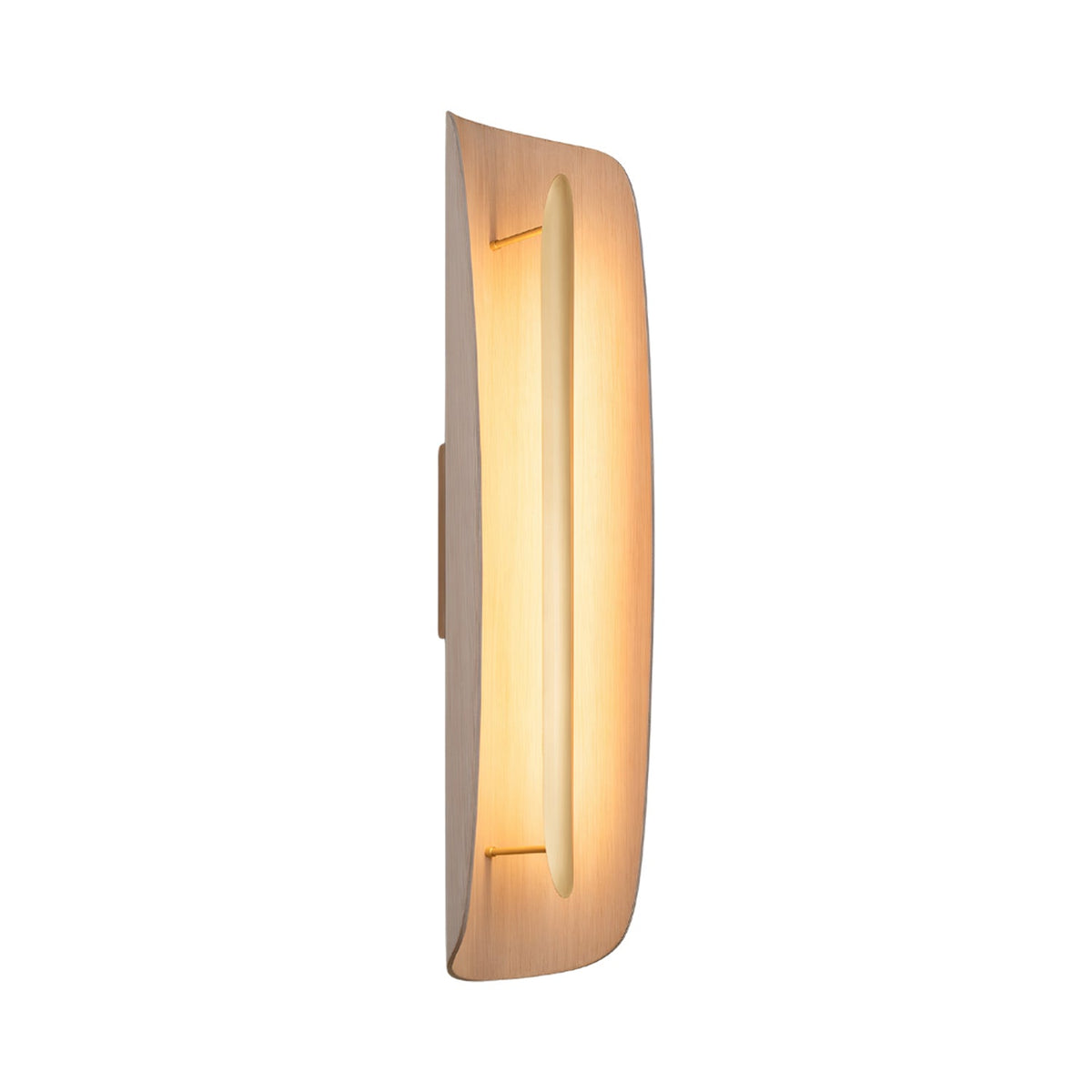 Grata Wall Light in White Washed Oak (Brushed Brass).