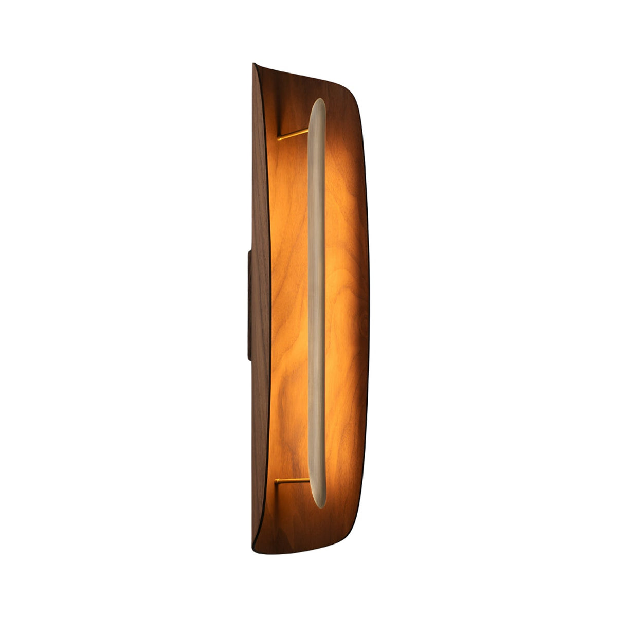 Grata Wall Light in Walnut (Distressed Brass).