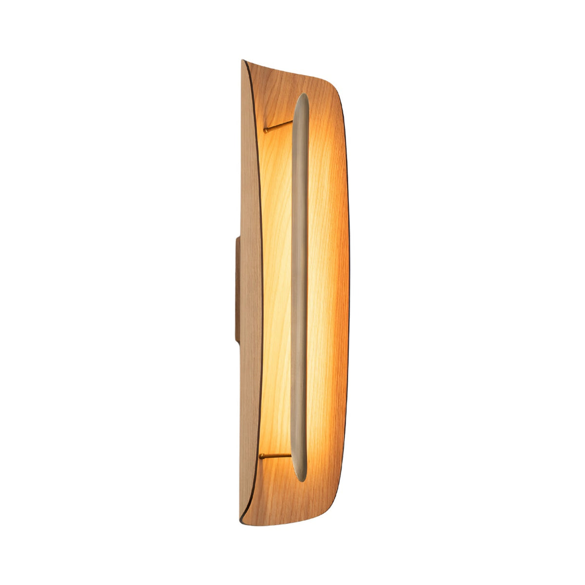 Grata Wall Light in White Oak (Distressed Brass).