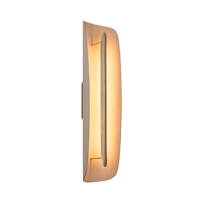 Grata Wall Light in White Washed Oak (Distressed Brass).