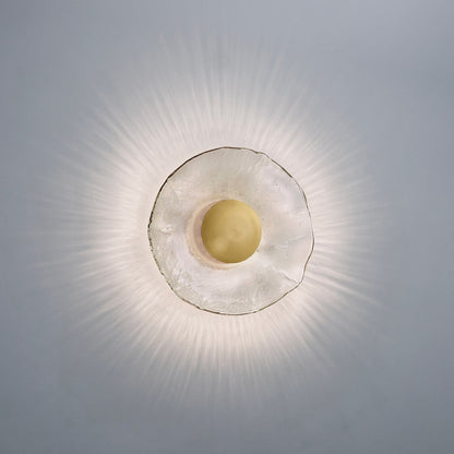 Inviso Wall Light in White Washed Oak (Brushed Brass).