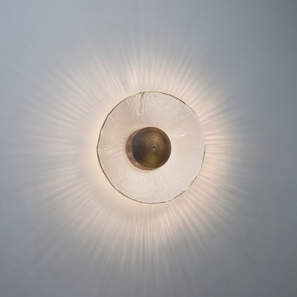 Inviso Wall Light in Walnut (Distressed Brass).
