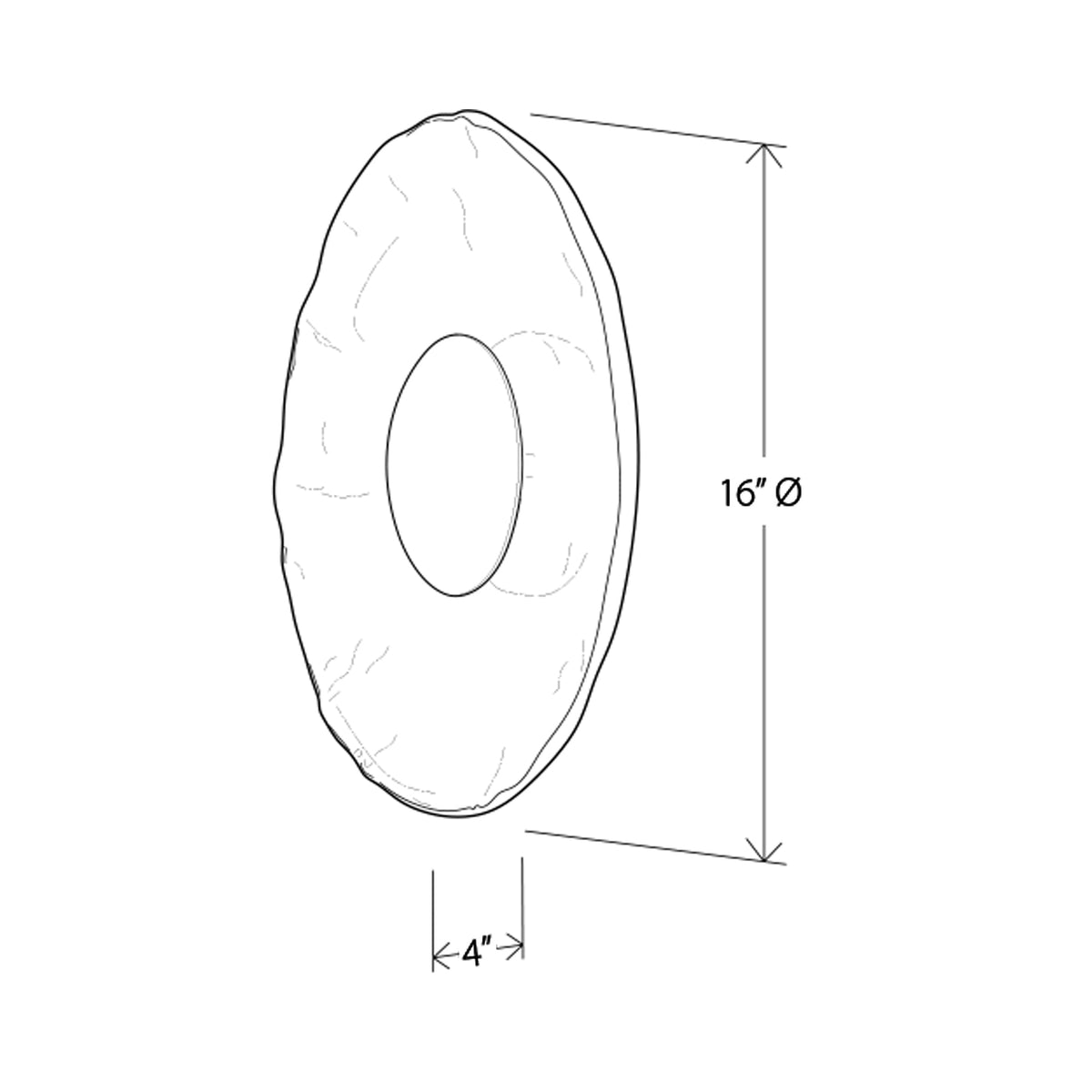 Inviso Wall Light - line drawing.