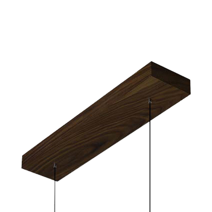 Lenis Linear Canopy Cover in Dark Stained Walnut .