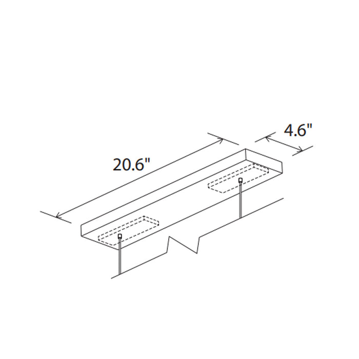 Lenis Linear Canopy Cover - line drawing.