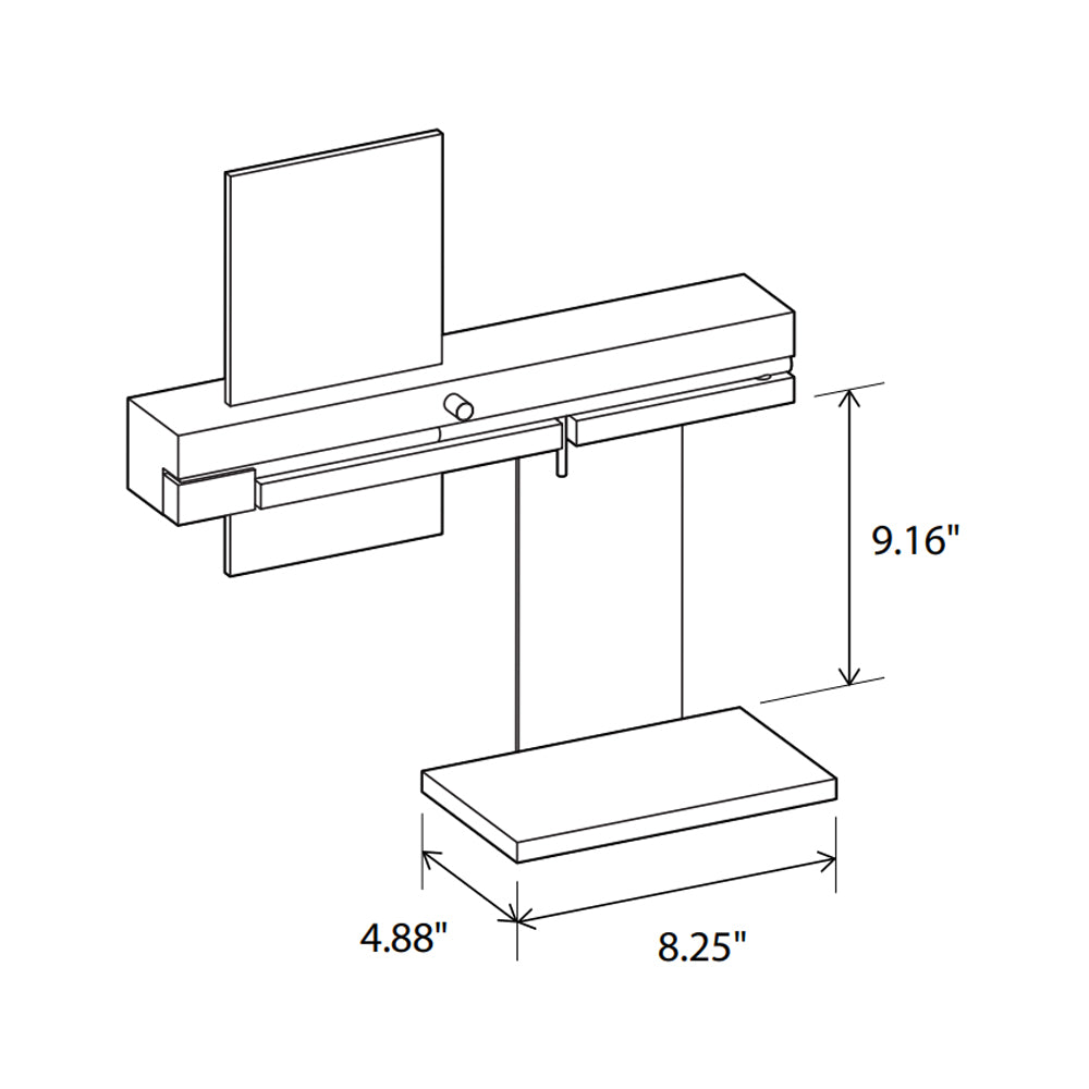 Levo Shelf Kit - line drawing.