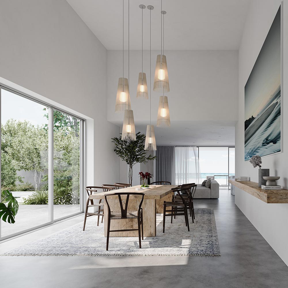 Lex LED Pendant Light in living room.