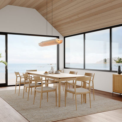 Lex Linear Pendant Light in dining room.