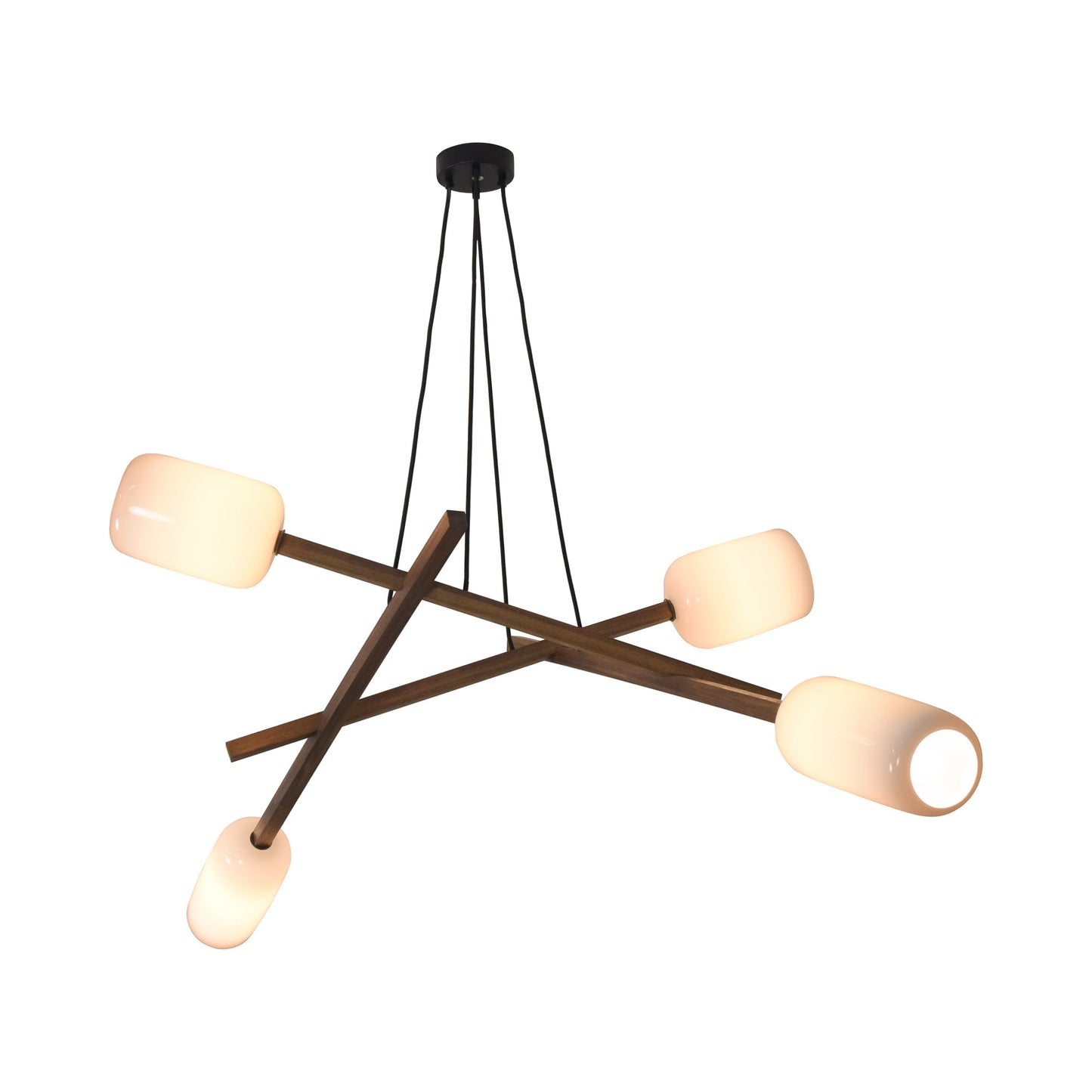 Locus Chandelier (Black/Walnut).