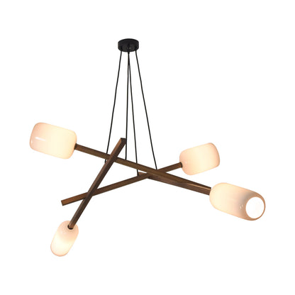 Locus Chandelier (Black/Walnut).