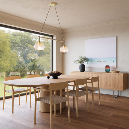 Miro Chandelier in dining room.