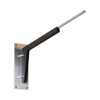 Motus Swing Arm Bracket in Brushed Aluminum (Dark Stained Walnut).